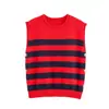 Exportación Transfronteriza Estilo Europeo y Americano Venta al por Mayor Ropa para Mujer Aliexpress Nuevo Top Chaleco de Punto Decorado con Botones Laterales Z