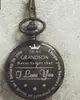Punto A MI HIJO, Esposo, ABUELO colgante de reloj de bolsillo de cuarzo vintage tallado reloj de bolsillo vintage