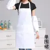 Delantales de Chef al por mayor transfronterizos en stock, estilo de colgar en el cuello medio, delantales de trabajo para camarero de hotel, cafetería, restaurante occidental, personalizables