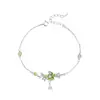 Pulsera Original de Flor de Jazmín Tichia para Mujer Plata de Ley S925 Estilo Bosque Fresco Diseño de Nicho Joyería de Mano con Flor Luminosa