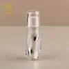 Tubo de Brillo de Labios Plateado de Gama Alta 2.5ml Tapa Redonda Asimétrica Tubo de Brillo de Labios Tubo Vacío Material de Empaque para Corrector Líquido de Alto Brillo Venta al por Mayor