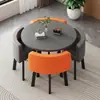 Juego simple de mesa y sillas de oficina para negociación, mesa creativa de recepción para tienda de té de leche, mesa redonda pequeña de recepción informal, mesa de comedor