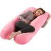 Almohada para embarazadas con protección para la cintura, almohada para dormir de lado, almohada multifuncional para embarazadas, almohada en forma de U, suministros para embarazadas, almohada para dormir, almohada para dormir de lado