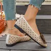 Zapatos mocasines casuales transfronterizos talla grande 2026 con corte bajo, lunares, punta redonda, moño, suela plana para mujer, modelo nuevo