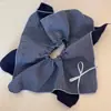 Laço Camada Dupla Prendedor de Cabelo Xadrez Retrô Formato de Guarda-chuva Grande Tecido Doce Rabo de Cavalo Baixo Acessório de Cabelo Feminino Novo