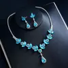 Joyería Popular Europea y Americana Transfronteriza, Lujo Ligero y Alta Gama de Circonita, Accesorios de Boda para Novias, Juegos de Vestir para Banquetes al por Mayor
