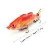 Cebo Artificial de PVC Suave de 100 mm, 2 Secciones, Simulación de Pez, Señuelo de Plástico ABS, Señuelo de Pesca Articulado en Forma de S, Hundimiento, 2 Secciones, Pez Deslizante