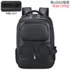 Mochila de cuero para hombre de moda, para negocios, para ir al trabajo, mochila de cuero, bolsa para computadora ligera y a la moda, gran capacidad, mochila casual, Negra