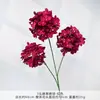 Hortênsia Colorida de 3 Cabeças em Galho Único, Hortênsia em Galho Único, Novo Estilo Flores Artificiais para Decoração de Buquê de Tema de Parede de Flores para Casamento, Área de Boas-Vindas