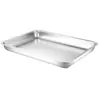 Plato Cuadrado Engrosado de Acero Inoxidable, Plato para Cocinar al Vapor, Plato para Barbacoa, Plancha de Hierro Comercial y Doméstica, Plato para Cena, Plato para Empanadillas, Plato para Verduras, Bandeja, Dropshipping