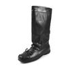 Botas de Cavaleiro Quadradas Espessas com Nariz de Porco, Laço e Couro de Vaca, Inverno 2025, Salto Médio, Tubo Largo Aumentado, Botas Altas