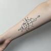 Pegatinas de Tatuaje Geométricas Geniales, Estilo Moderno Tecnológico, Pegatinas de Tatuaje Creativas para Brazos y Piernas de Hombres y Mujeres, Impermeables, Resistentes al Sudor y de Larga Duración