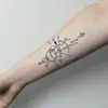Pegatinas de Tatuaje Geométricas Geniales, Estilo Moderno Tecnológico, Pegatinas de Tatuaje Creativas para Brazos y Piernas de Hombres y Mujeres, Impermeables, Resistentes al Sudor y de Larga Duración