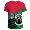 Patrón de Emblema del Sultanato Impresión 3D Transfronterizo Nuevo Camiseta Casual para Hombre Cuello Redondo Manga Corta Venta Directa de Fábrica