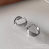 Aretes de Aro Liso de Alta Gama Plata Zirconia Aretes de Aro Grande 2025 Nuevo Estilo Caliente Lujo Accesible Aretes de Aro Elegantes