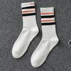 Meias Cityboy Masculinas Ins Tendência Meia de Cano Médio High Street Meias Masculinas Esportivas Basquete Meias Listradas Respiráveis Algodão Longas