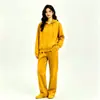 Conjunto de Sudadera con Cremallera Estilo Europeo y Americano para Mujer de Comercio Exterior Amazon, Conjunto de Sudadera con Cremallera de Felpa Estilo Coreano + Pantalones de Pierna Ancha