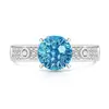 Anillo de Corte de Gemas de Fuego Artificial Colorido Transfronterizo Más Vendido para Mujer Diamante de Alto Carbono Súper Brillante Moda Simple Anillo Chapado en Oro Real Transmisión en Vivo Dropshipping