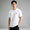 Camiseta de Algodón Fresco Haichetui para Hombre, Estilo Delgado de Verano, Absorbe la Humedad, Informal de Moda Estampada Cuello Redondo Manga Corta para Hombre 2W155
