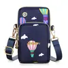 Nuevo Bolso para Teléfono Móvil para Mujer Crossbody Mini Bolso Pequeño Tres Capas Cremallera Bolso de Tela de Nailon Vertical de Mano Monedero de Monedas Bolso de Brazo