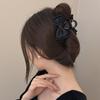 Pinza para el cabello de lazo negro simple y elegante parte trasera de la cabeza Pinza para el cabello rojo de internet sentido de alta gama escape Princesa pinza de tiburón agarre para el cabello