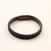 Pulsera Deportiva de Cuero Retro de Aleación con Hebilla Magnética para Hombre de Amazon Transfronterizo Pulsera DIY Pulsera de Moda