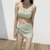 Fábrica de origen nuevo estilo ins rejilla de diamantes bikini sexy de tres piezas traje de baño para vacaciones en aguas termales suministro transfronterizo