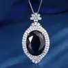Novo colar com pingente de moda europeia e americana, cor de tesouro simulada banhado a cobre e ouro, pedra principal em formato de dente de serra grande 15*20