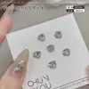 Decoração de Nail Art Bola de Diamante Cintilante com Zircônia Rosa e Padrão de Rosa Octogonal, um Novo Acessório de Unha Tendência