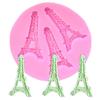 Molde de Silicone Torre Eiffel Dobrável Açúcar Chocolate Bolo Molde Decorativo Molde para Assar DIY