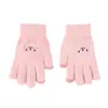 Promoção Luvas Quentes Estilo Coreano de Inverno para Estudantes, Luvas Fofas de Dedo Inteiro para Tela Sensível ao Toque, Luvas de Tricô para Ciclismo, Luvas de Rosto Sorridente para Exterior