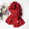 2026 Nuevo Modelo Bufanda de Poni 100% Lana Pura Bufanda Roja para Mujer Invierno Alta Calidad Regalo de Año Nuevo Evento Bufanda para el Cuello