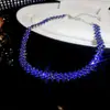 Colar Cruzado Cravejado com Diamantes Brilhantes Nova Moda 2025 Design Simples Colar Luxo Acessível Colar de Alta Qualidade para Mulheres