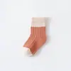 Meias para Bebê Recém-Nascido Primavera Outono Verão Color Block Meias para Bebê Cor Sólida Meia-Calça Meias Infantis para Recém-Nascidos 0-6 Meses 1-3 Anos