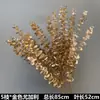 Flores de Casamento de Ouro Flor de Seda Pingente do Ano do Dragão Folha de Ginkgo Fruto de Azevinho Sala de Estar Balde Flor Arte