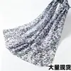 Lenço de Seda Chiffon Lenço Longo Feminino Primavera e Outono Lenço de Proteção Solar Comércio Exterior Lenço Longo de Praia Exportação Atacado Presente