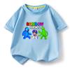 Camiseta de manga corta para niño Rainbow Friends, ropa de verano para niño 2023, nueva camiseta de algodón de media manga estilo occidental para niña.