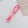 Alça de pulso com cordão trançado color-blocking tecido de alta qualidade curta resistente para copo simples bolsa transversal para celular clipe de cordão