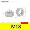 Tuercas hexagonales externas de acero inoxidable 304 M1.6~M30 en stock Tuercas hexagonales estándar alemán Din934 Venta al por mayor de fábrica