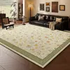 Alfombra de sala de estar estilo francés, modelo nuevo 2026, alta calidad, lavable y limpiable con paño, estilo pastoral, tapete para piso de sofá y dormitorio, impermeable, área grande