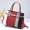 Bolsa de Textura de Cor Contrastante com Costura de Celebridade da Internet de Grande Capacidade Bolsa de Ombro Transversal Bolsa de Mão Transfronteiriça Estilo Coreano Bolsa Feminina Envio Direto