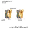 Pendientes Geométricos de Cruz en Forma de X con Circonita de Colores, Redondos, Exquisitos, Modernos, Sencillos, Versátiles, Elegantes para Mujer, Venta al por Mayor