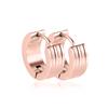 Aretes calientes de acero inoxidable 2023 personalizados modernos de verano geométricos superficie ancha de 5 mm aretes de acero de titanio con baño de oro de 18 quilates