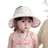 Sombrero de Sol para Niños, Estilo Verano Delgado, Ala Ancha, Sombrero de Copa Abierta, Niña Pequeña, Bebé Niña, Sombrero de Sol Anti-UV