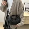 Bolsa Transversal Casual Tendência Retro Transfronteiriça Nova Moda Primavera 2025 Meia-Lua Portátil de Ombro