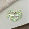 Pinza para el Cabello Corazón de Flor Dopamina Rosa Dulce Bordada Pin BB Flequillo Pasador para el Cabello Pinza para el Cabello Infantil Pinza de Pato