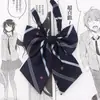 Colección de Pajaritas RayadasPajarita JK Sin Corbata Plana con Plumas Estilo Japonés Camisa de Uniforme Escolar Estilo Estudiante