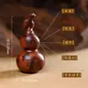 Adorno colgante de calabaza de madera de azufaifo rayo natural Año del Dragón, pieza decorativa con cabeza de dragón, pieza de mano de calabaza, colgante auspicioso y de la suerte