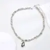 Accesorios de moda europeos y americanos, elegante collar colgante de alta gama con facetas brillantes para mujer, joyería de cuello creativa personalizada, venta al por mayor transfronteriza