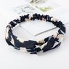 Accesorios para el Cabello Estilo Japonés y Coreano Diadema Cruzada Ancha con Estampado de Lunares Vintage Diadema de Cinta Dulce y Sencilla